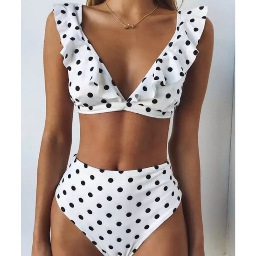 CLEARANCE! - 2 Piece Polka Dot Bikini - Picture 1 of 7